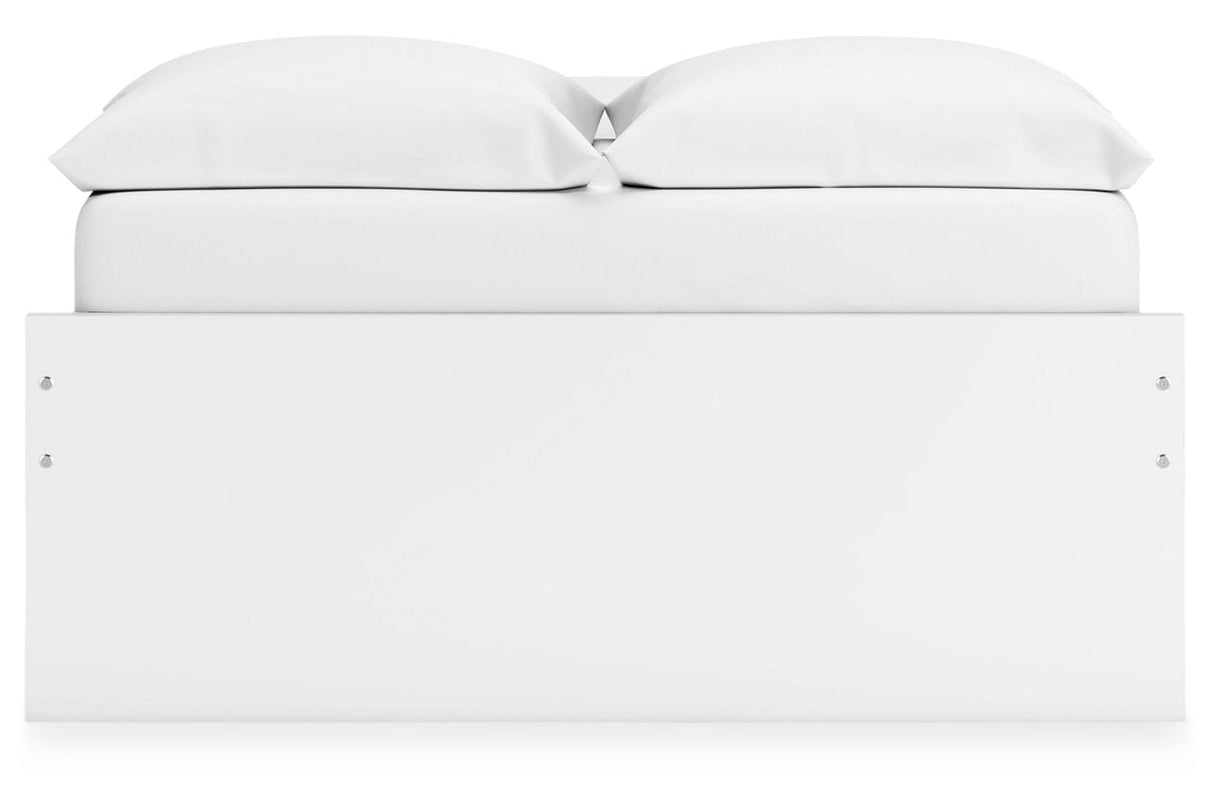 Onita White Full Storage Platform Base Bed with 2 Drawers by Ashley at Eve Furniture