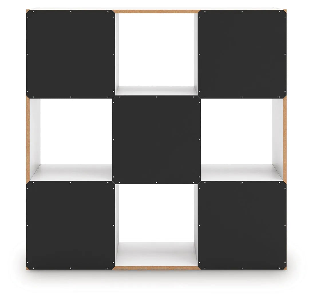 Onita White Nine Cube Organizer by Ashley at Eve Furniture