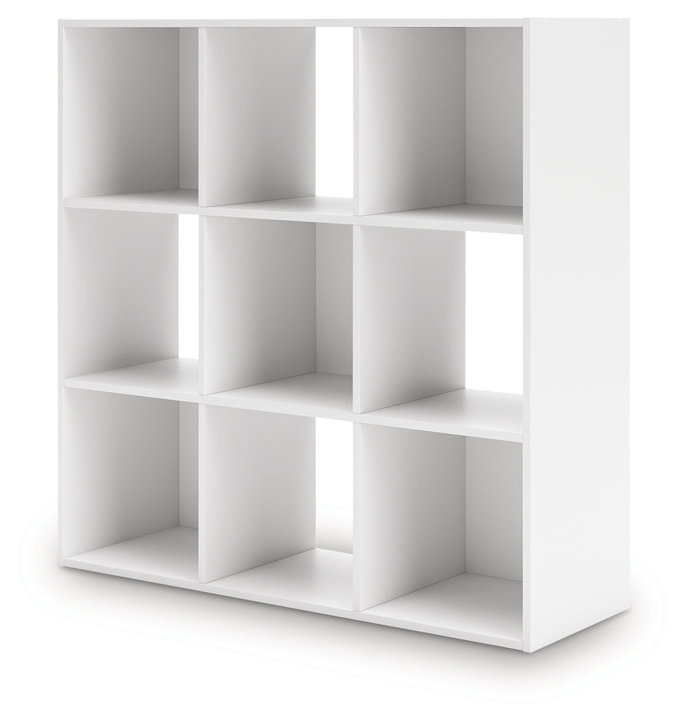 Onita White Nine Cube Organizer by Ashley at Eve Furniture