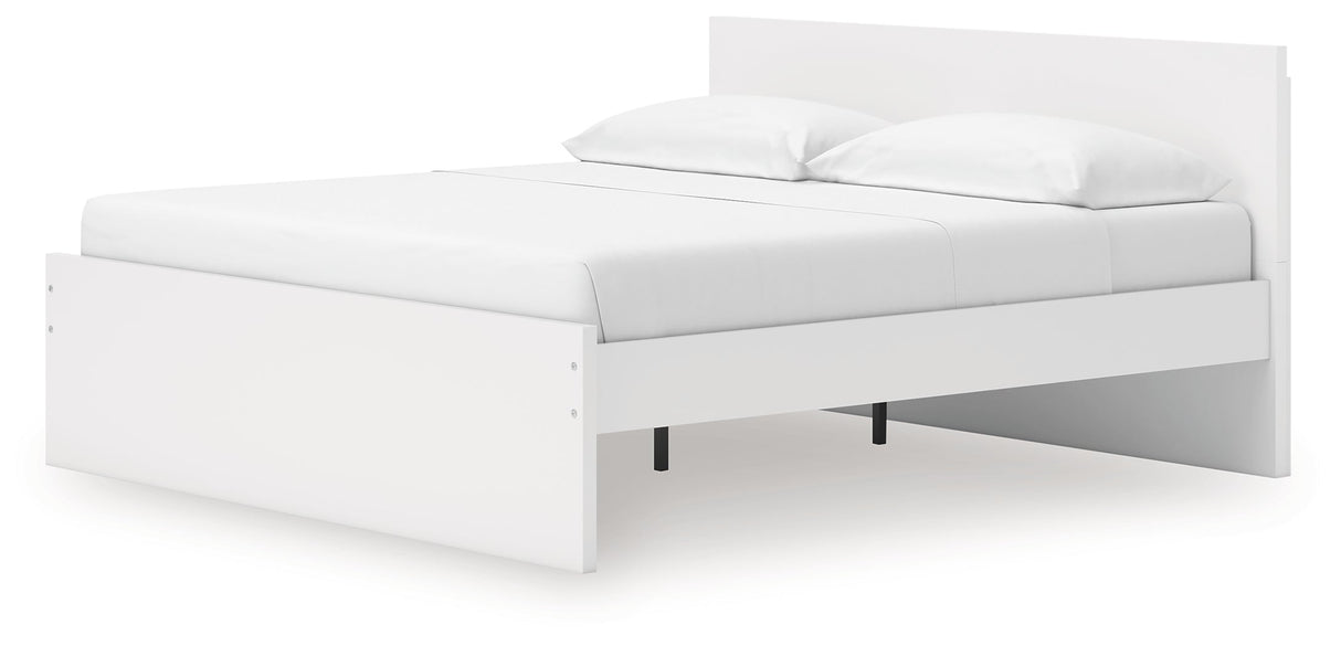Onita White Panel Platform Bedroom Set by Ashley at Eve Furniture