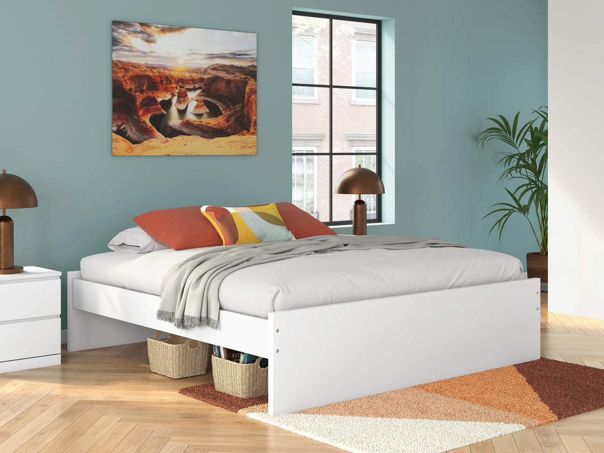 Onita White Platform Bedroom Set by Ashley at Eve Furniture