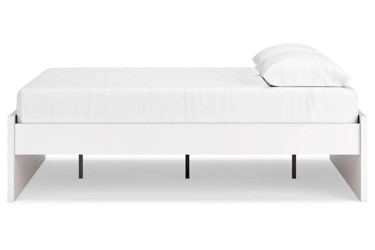Onita White Queen Platform Base Bed by Ashley at Eve Furniture