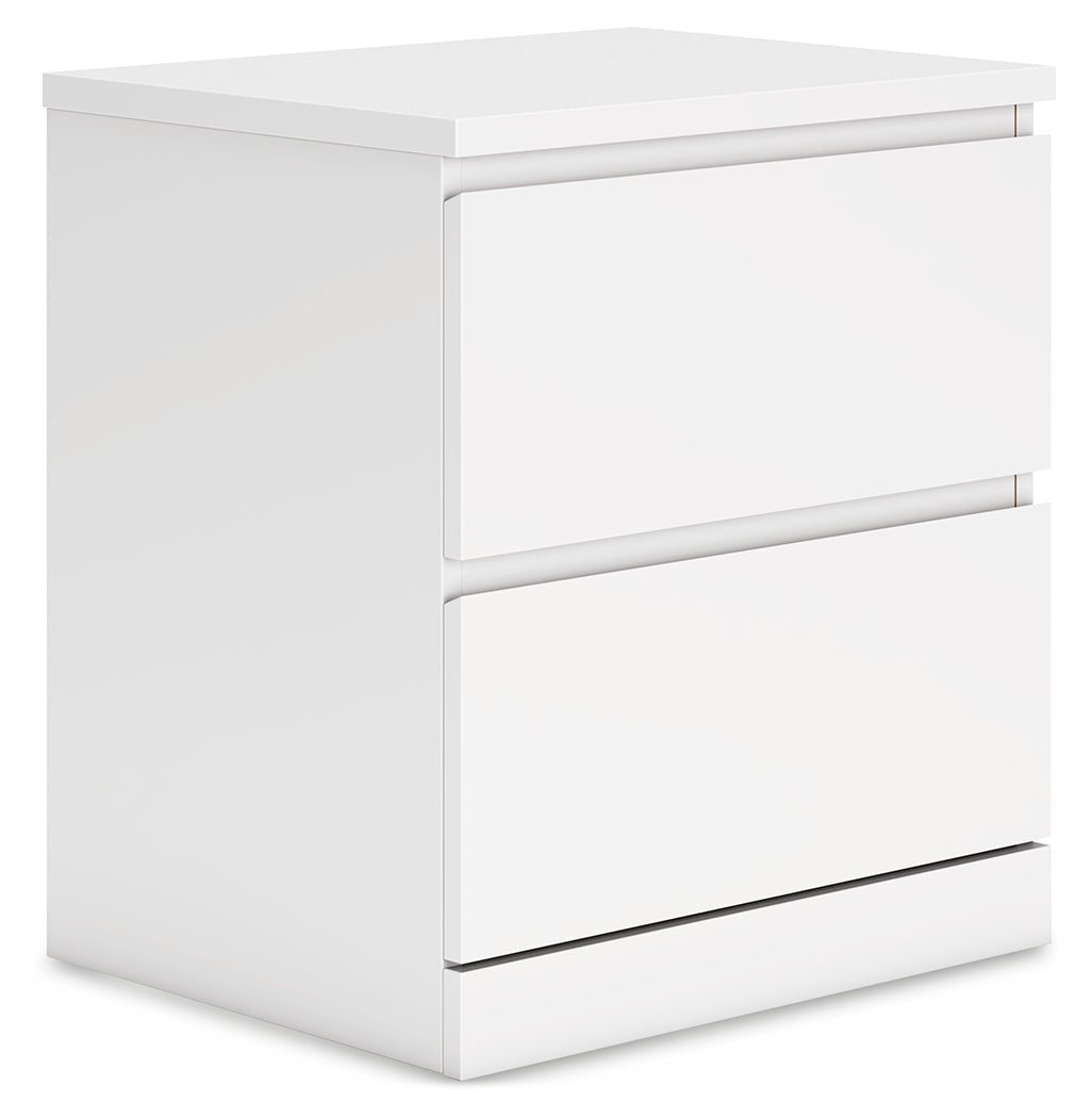 Onita White Storage Platform Bedroom Set with 2 Drawers by Ashley at Eve Furniture
