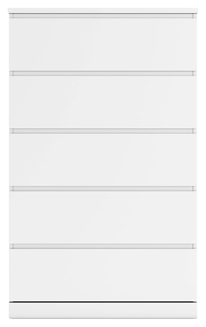 Onita White Storage Platform Bedroom Set with 2 Drawers by Ashley at Eve Furniture