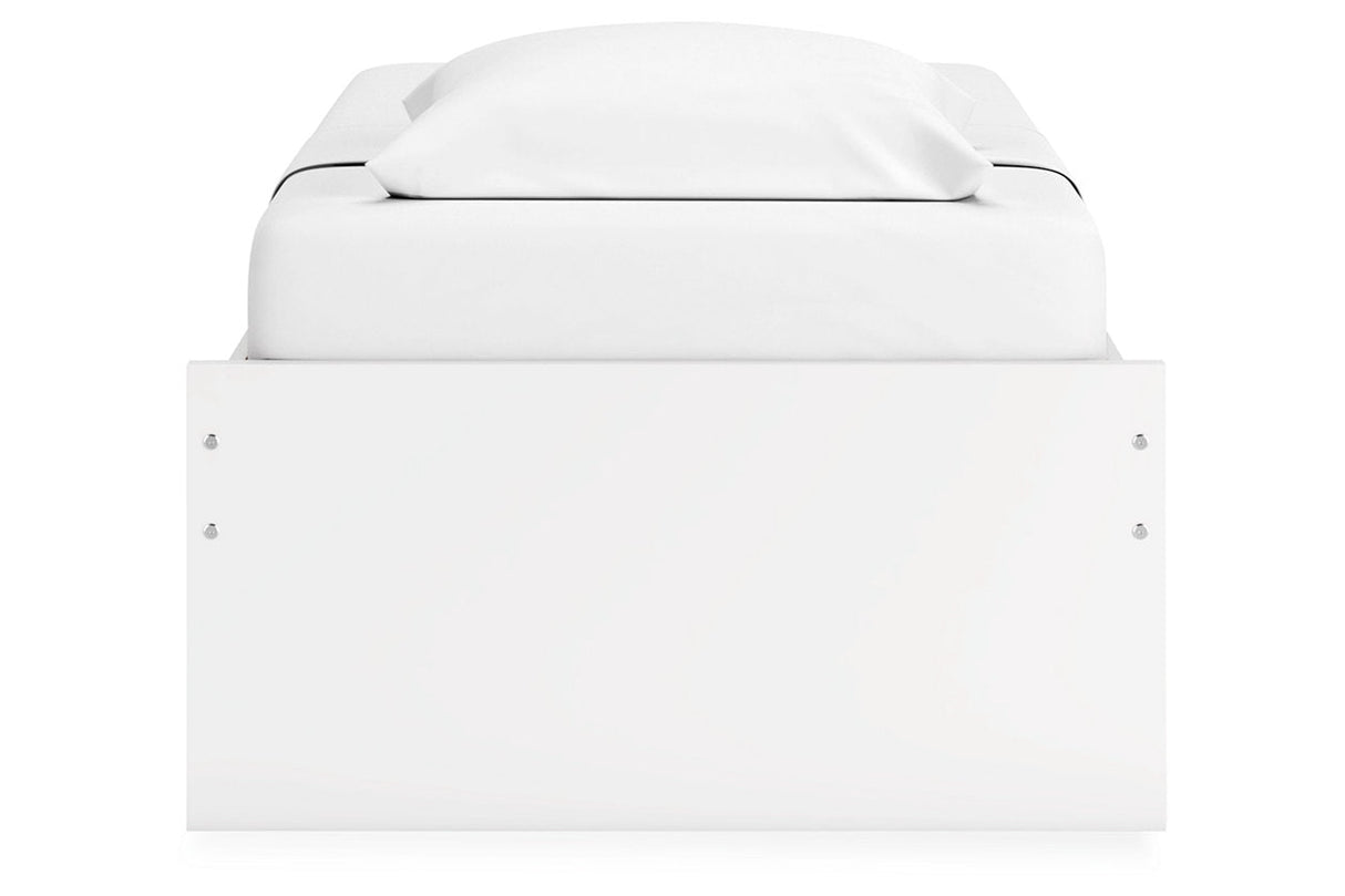 Onita White Twin Platform Base Bed by Ashley at Eve Furniture