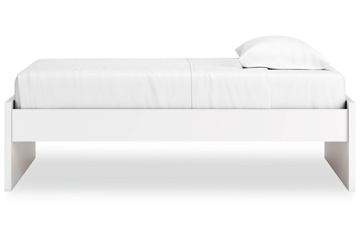 Onita White Twin Platform Base Bed by Ashley at Eve Furniture