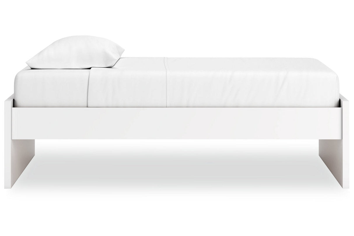 Onita White Twin Platform Base Bed by Ashley at Eve Furniture