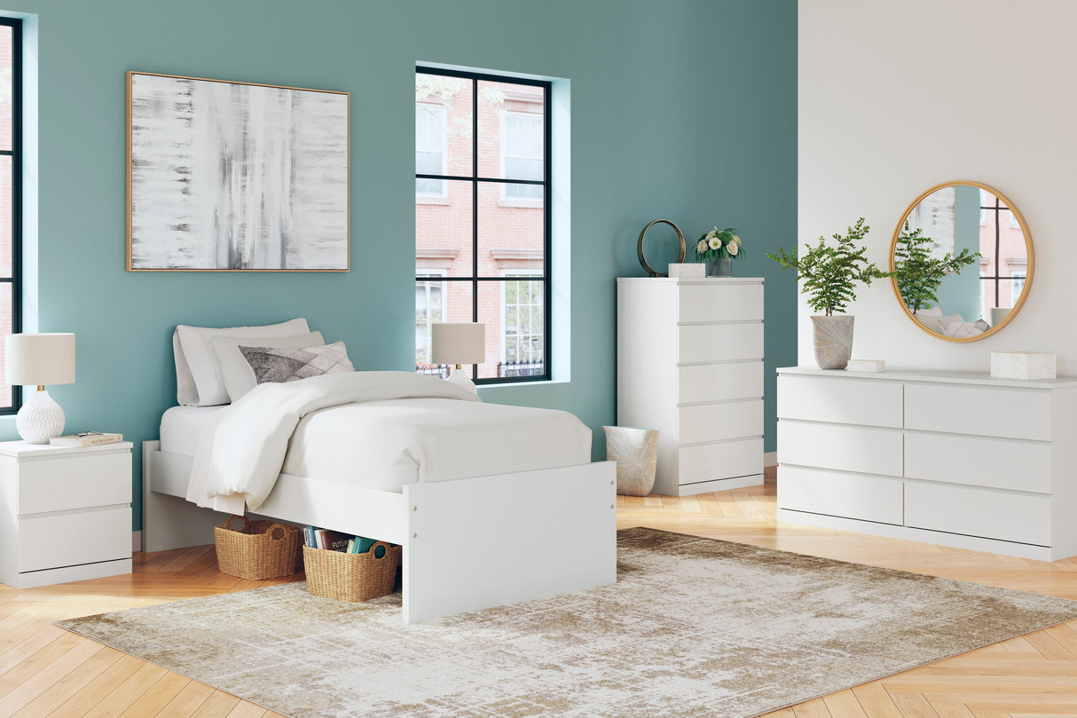 Onita White Youth Platform Base Bedroom Set by Ashley at Eve Furniture