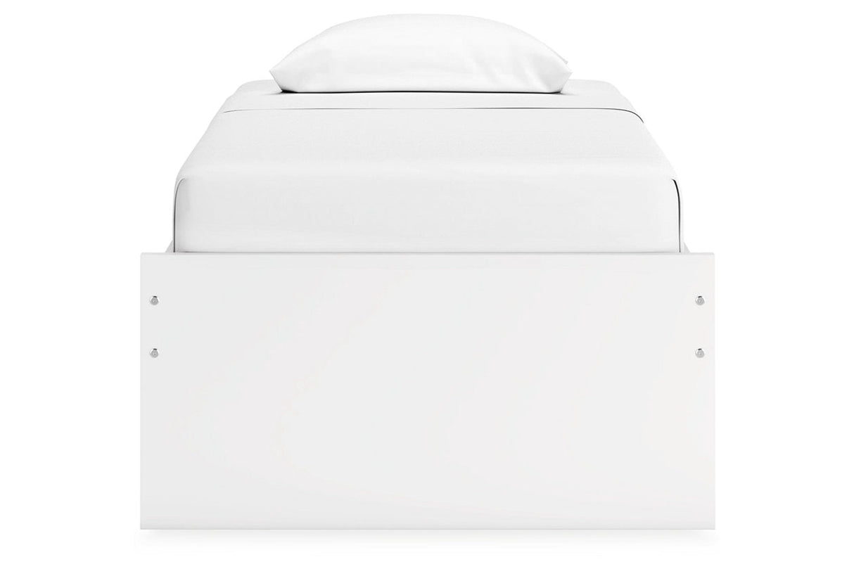 Onita White Youth Storage Platform Bedroom Set with 2 Drawers by Ashley at Eve Furniture
