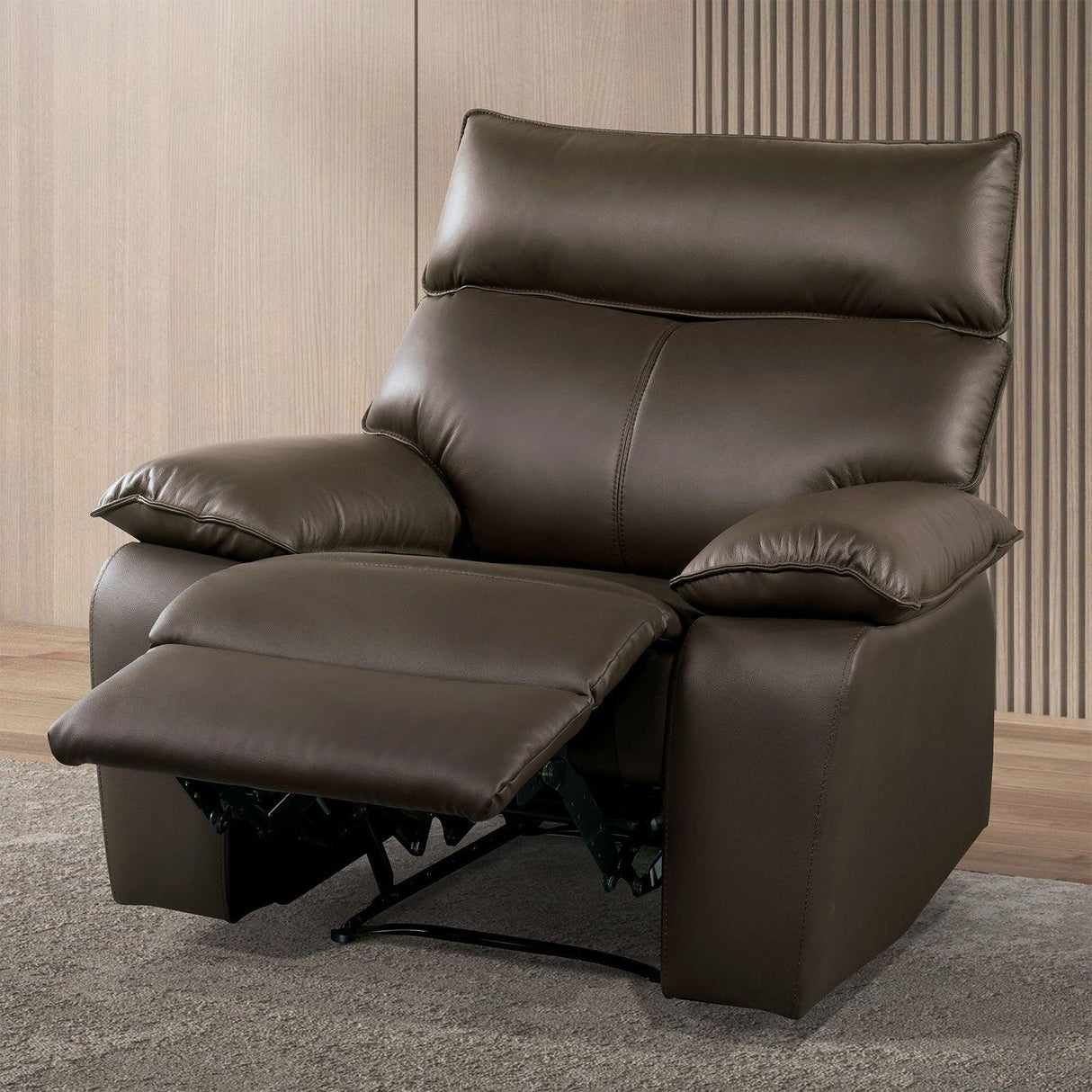 Onoria Brown Manual Recline Chair by Furniture of America at Eve Furniture