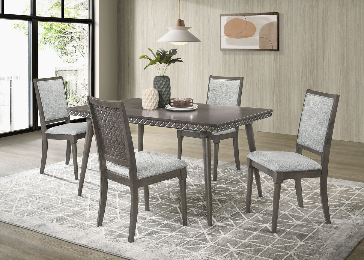 Onslow Dark Brown 5-Piece 59-inch Rectangular Dining Room Set