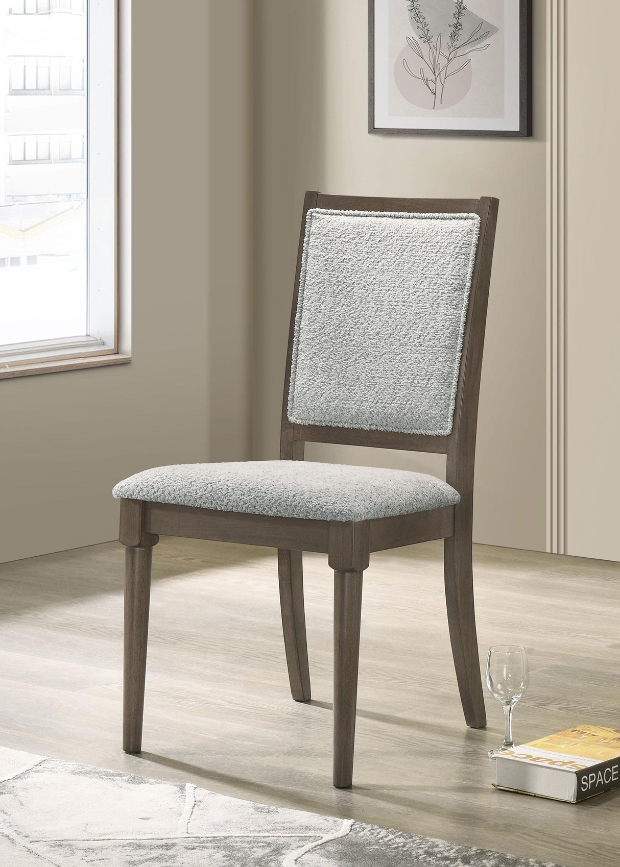 Onslow Dark Brown Dining Side Chair, Set of 2 by Coaster at Eve Furniture