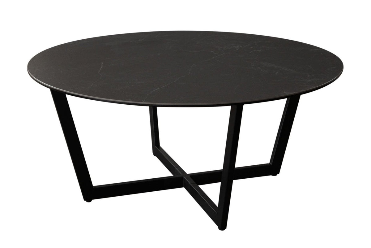 Onyx Black Ceramic Glass Coffee Table by Diamond Sofa at Eve Furniture