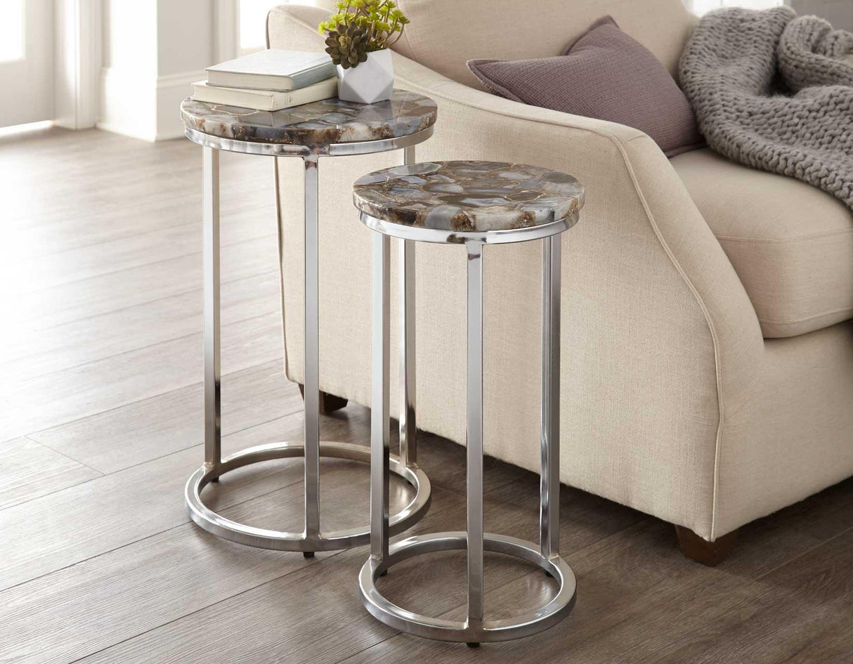 Onyx Agate Top Nesting Table by Steve Silver at Eve Furniture