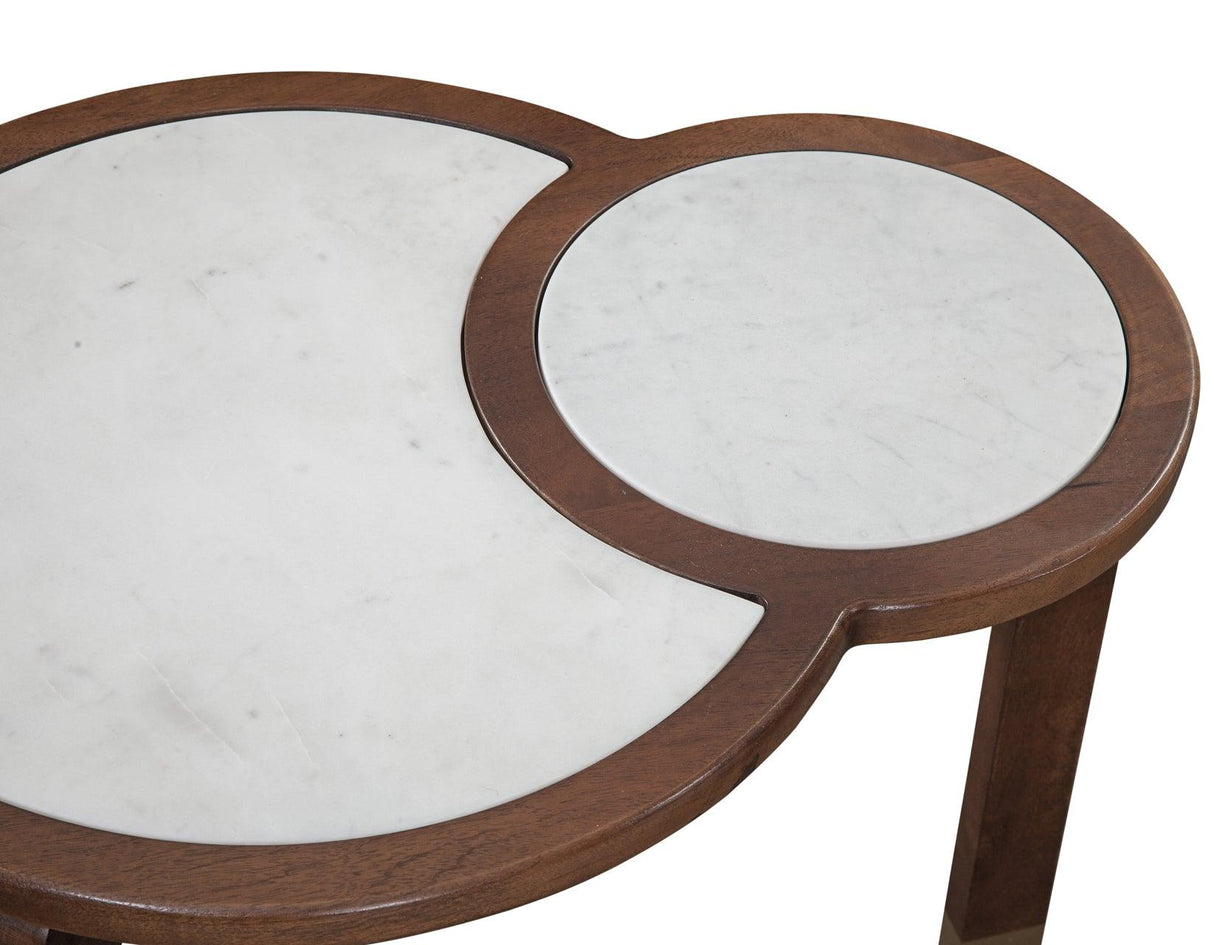 Oormi 3-Piece Banswara White Marble Inlay Table Set by Steve Silver at Eve Furniture
