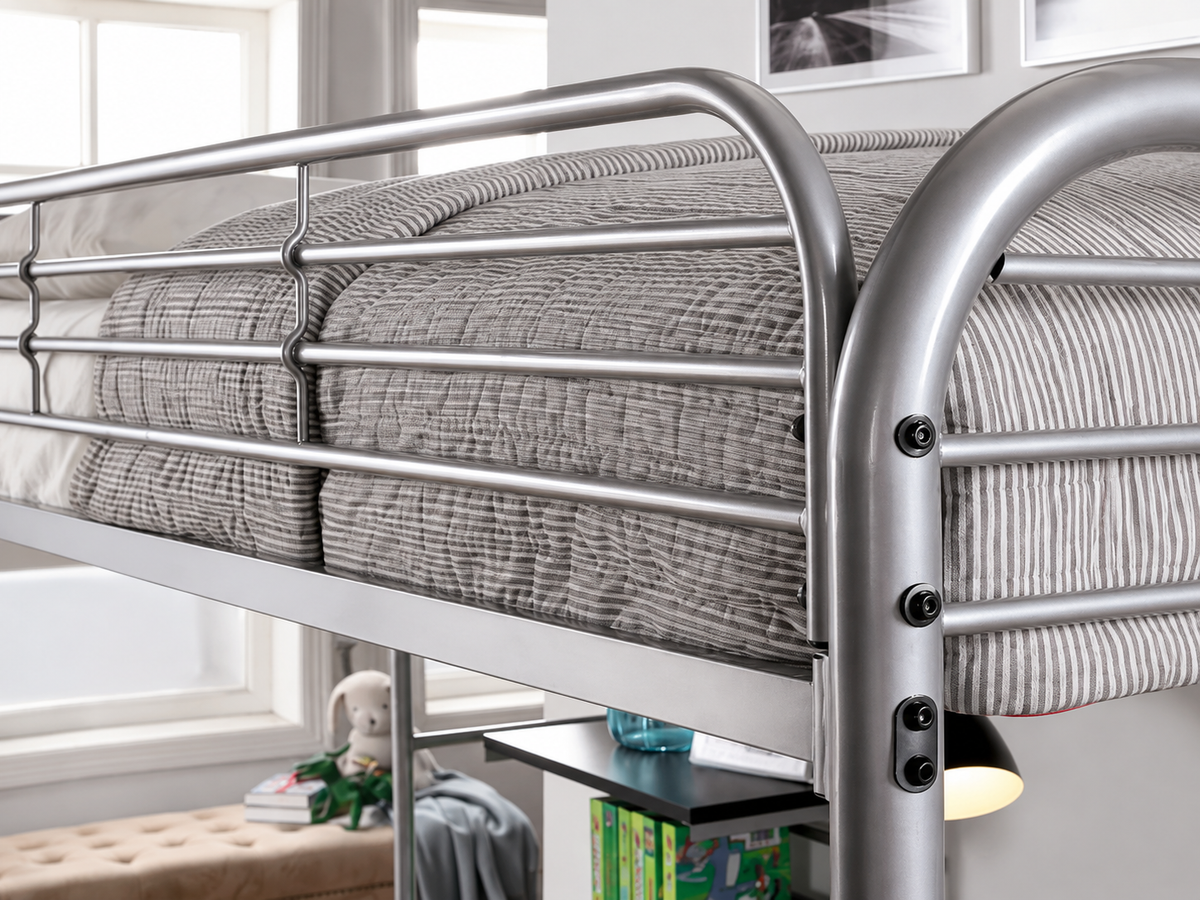 Opal Silver Twin Loft Bed by Furniture of America at Eve Furniture