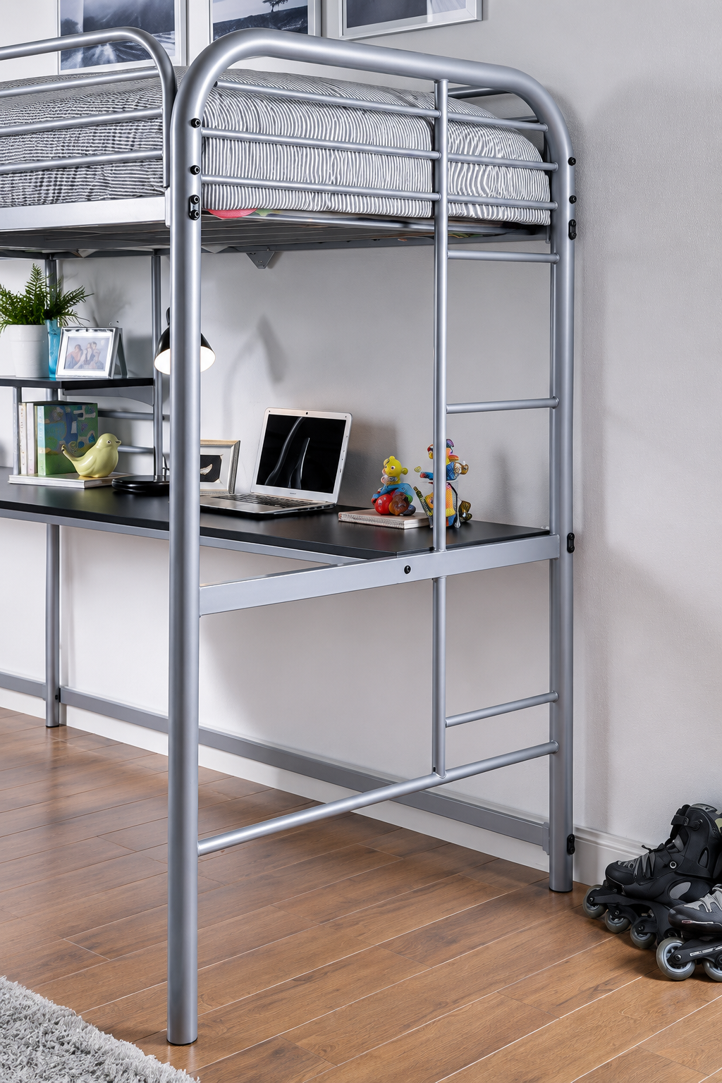 Opal Silver Twin Loft Bed by Furniture of America at Eve Furniture