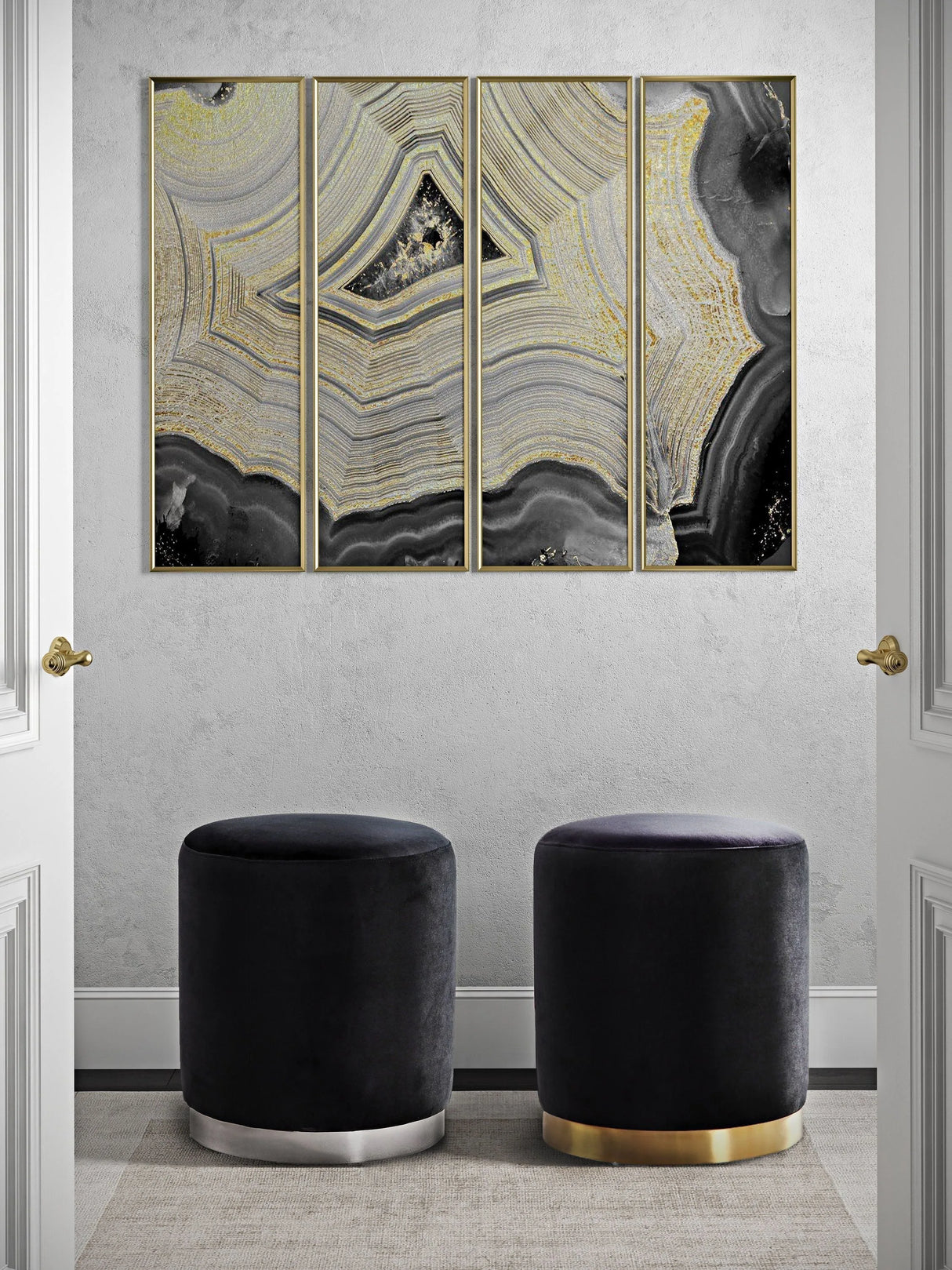 Opal Velvet Ottoman by TOV Furniture at Eve Furniture