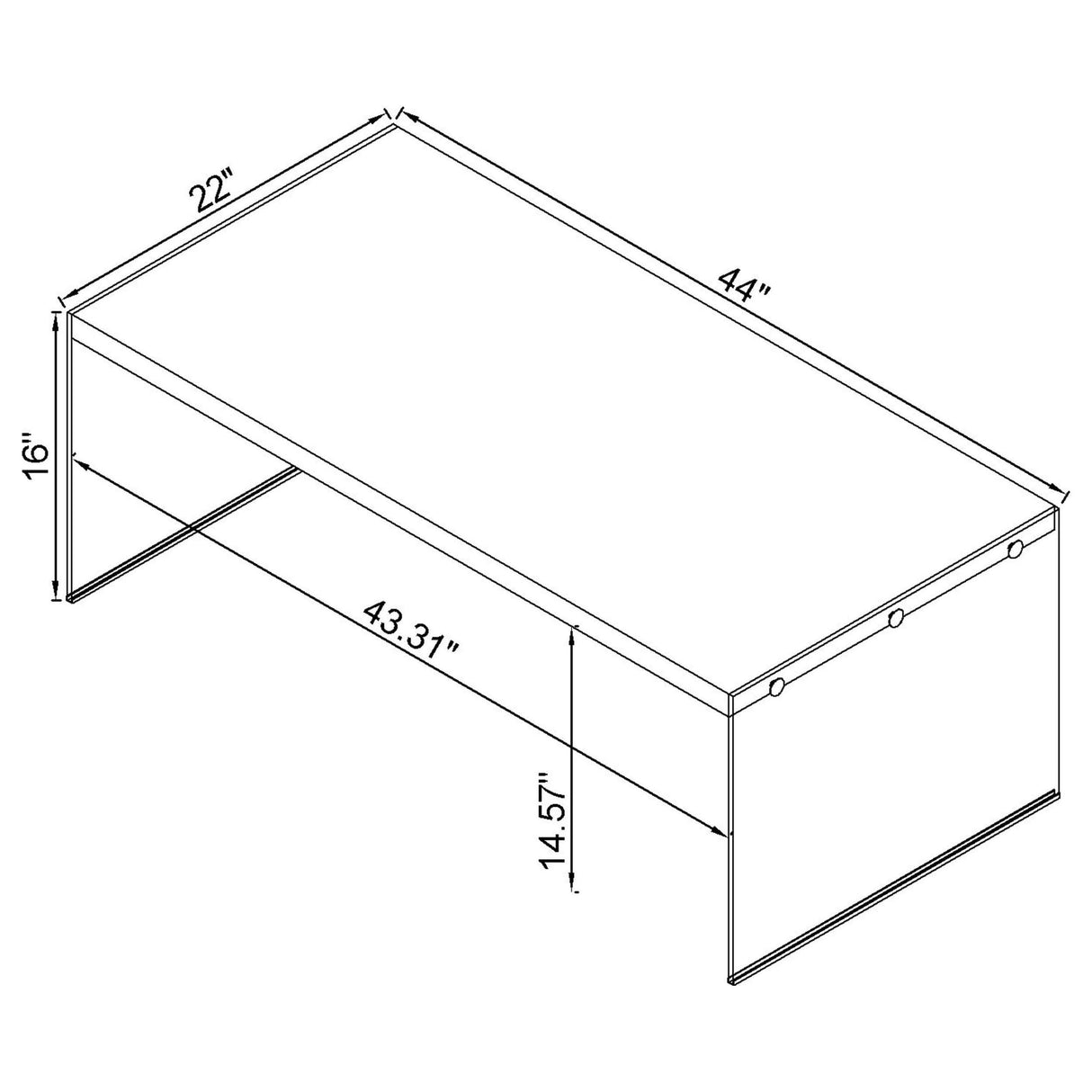 Opal White 3-Piece High Gloss Coffee and End Table Set by Coaster at Eve Furniture