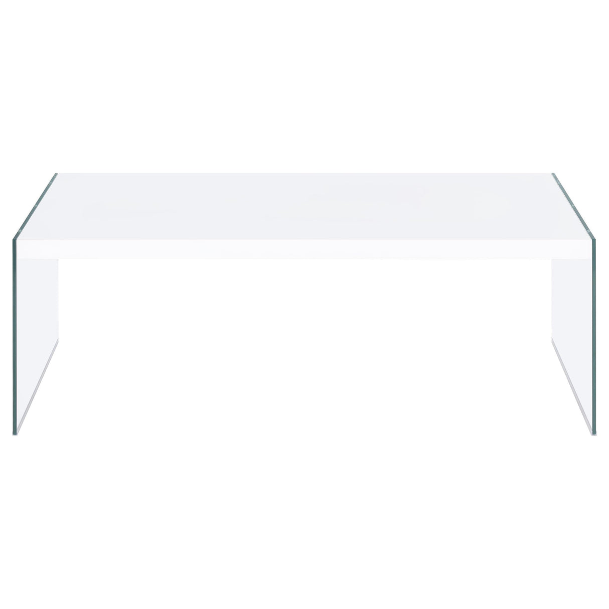 Opal White 3-Piece High Gloss Coffee and End Table Set by Coaster at Eve Furniture