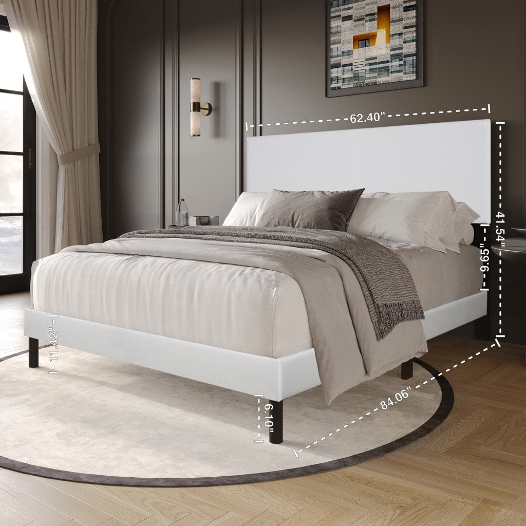 Opal White Full Platform Bed by Happy Homes at Eve Furniture