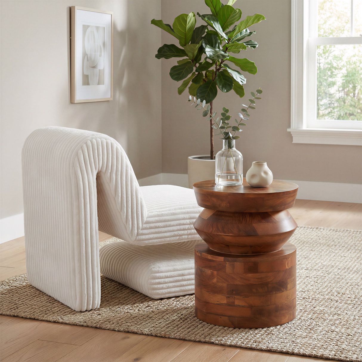 Opam White Accent Chair by Zuomod at Eve Furniture