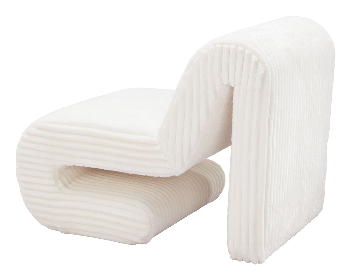 Opam White Accent Chair by Zuomod at Eve Furniture