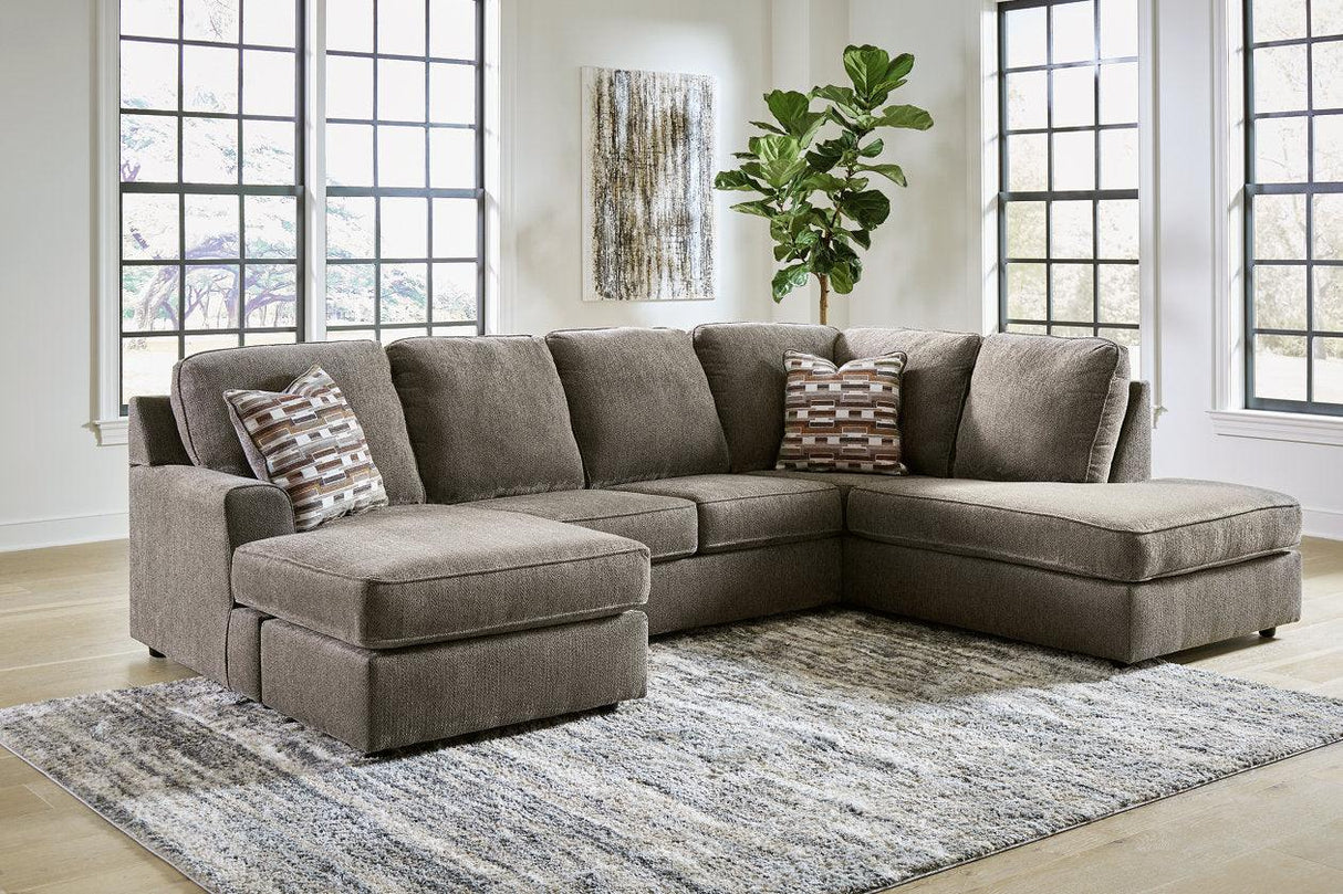 O'Phannon Putty 2-Piece Right Arm Facing Chaise Sectional by Ashley at Eve Furniture