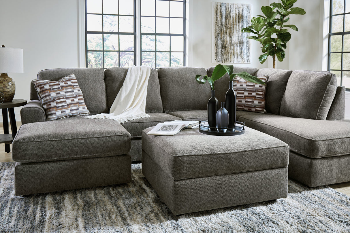 O'Phannon Putty 2-Piece Sectional with Ottoman by Ashley at Eve Furniture