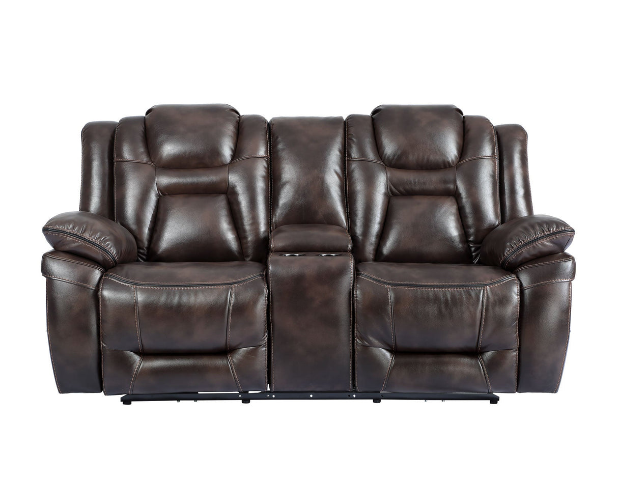 Oportuna Coffee 3-Piece Dual Power Reclining Set by Steve Silver at Eve Furniture