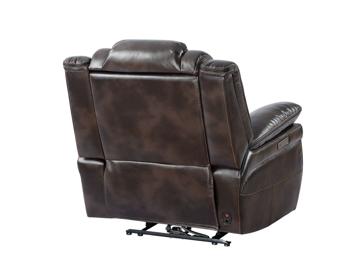Oportuna Coffee 3-Piece Dual Power Reclining Set by Steve Silver at Eve Furniture