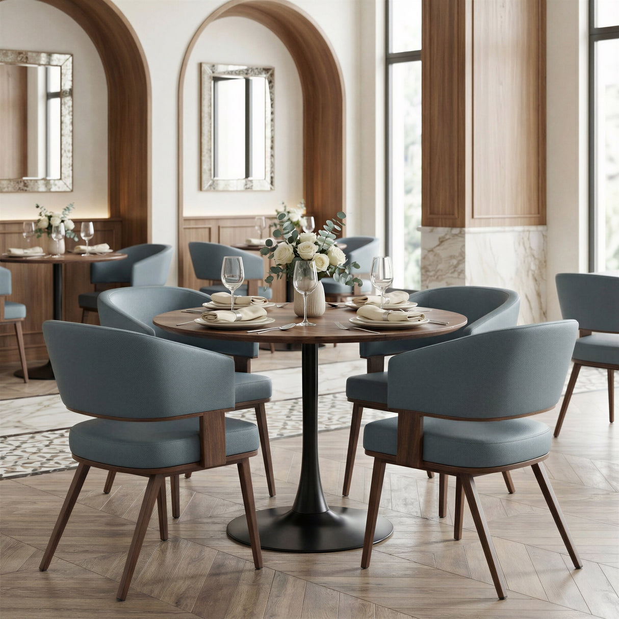 Opus Brown & Black Dining Table by Zuomod at Eve Furniture