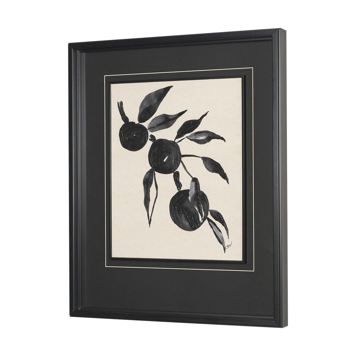 Orange Tree by Cristina Bartl Villa Hand-Embellished Textured Framed Artwork Matted under Glass by Mercana at Eve Furniture