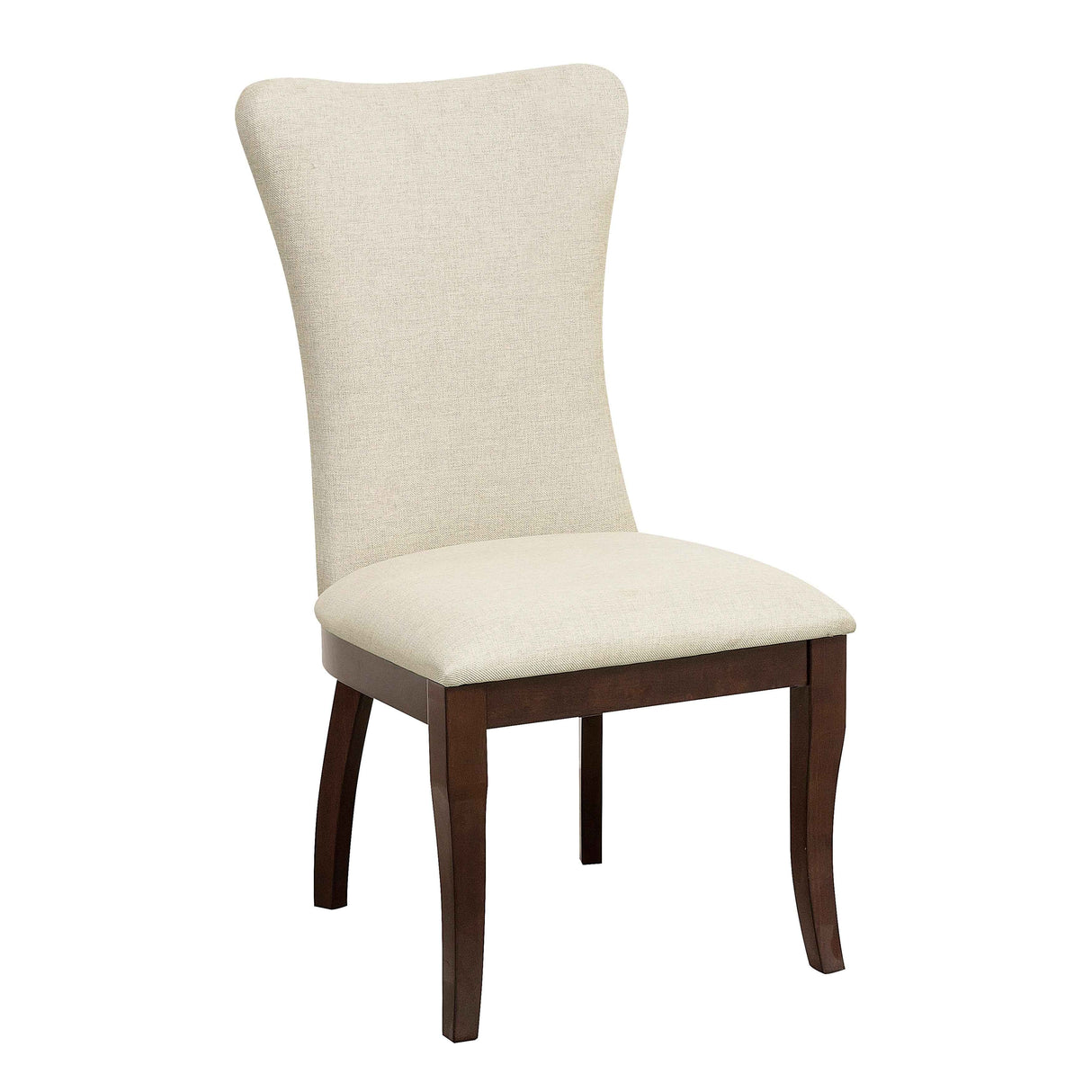 Oratorio Beige/Dark Cherry Side Chair, Set of 2