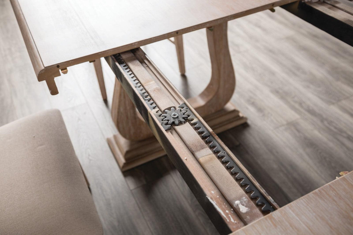 Orbetello Distressed Natural Dining Table Only by Furniture of America at Eve Furniture