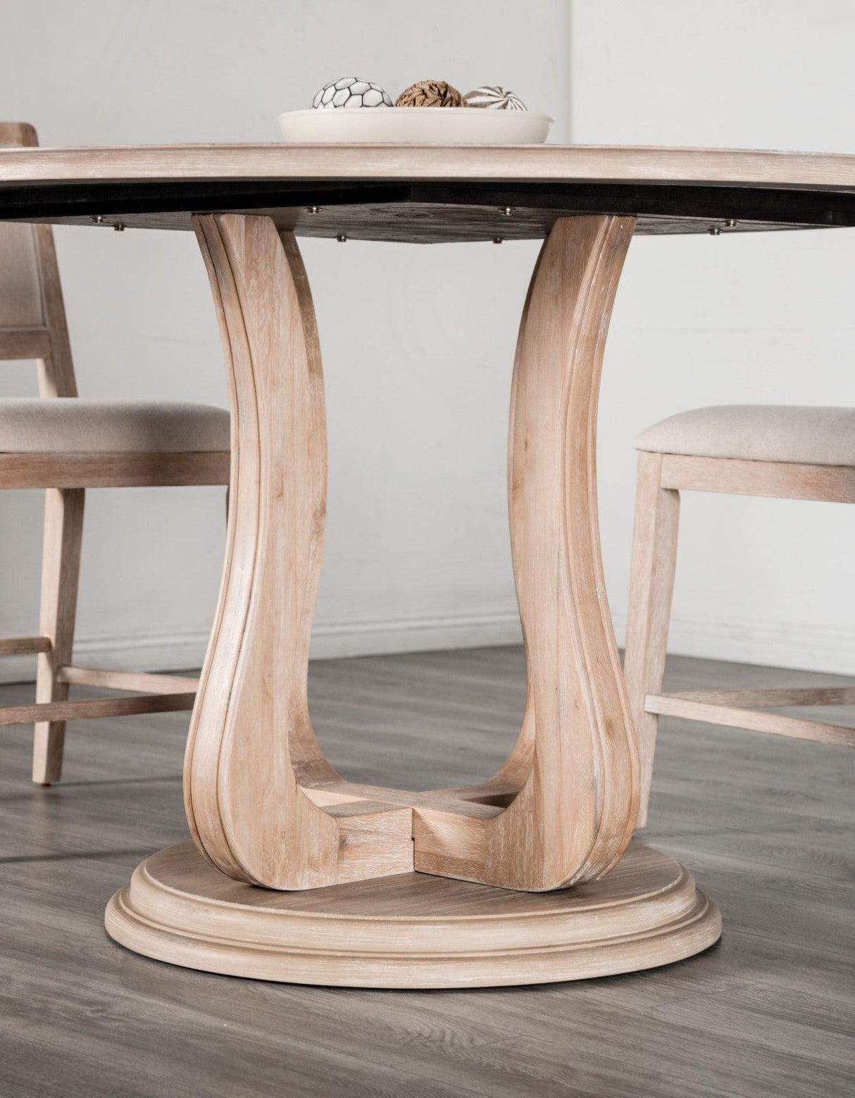 Orbetello Distressed Natural 54" Round Counter Table by Furniture of America at Eve Furniture