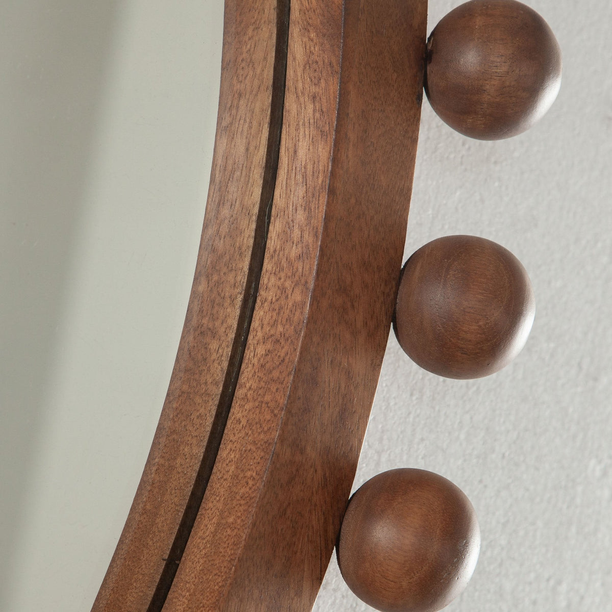 Orbit Pecan Wood Wall Mirror by Diamond Sofa at Eve Furniture
