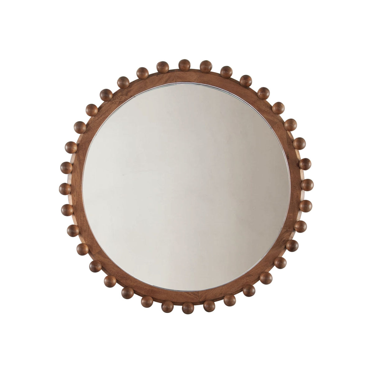 Orbit Pecan Wood Wall Mirror by Diamond Sofa at Eve Furniture