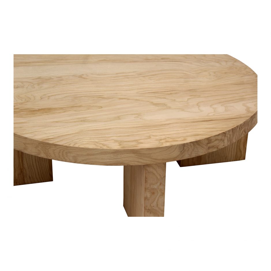 Oregon Round Coffee Table - Blonde by Moe's Home at Eve Furniture