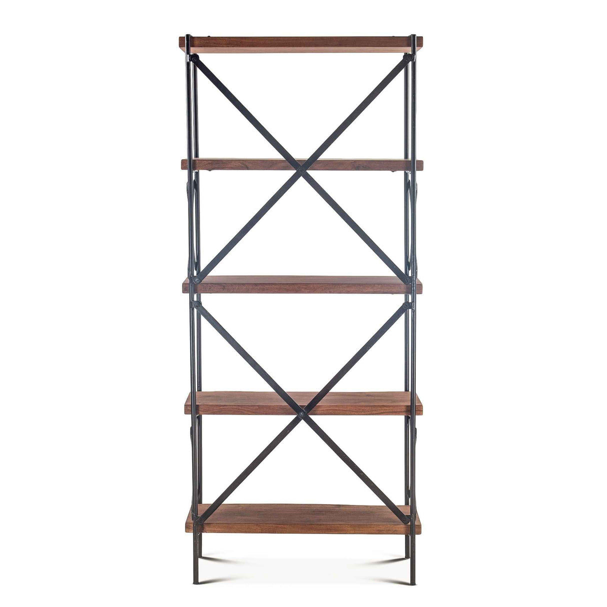 Organic Forge 34" Tall Bookshelf in Raw Walnut by Home Trends & Design at Eve Furniture