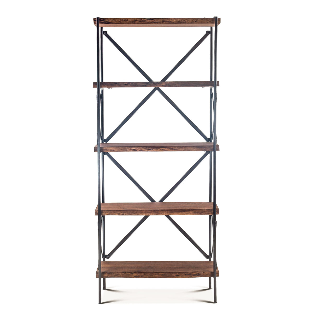 Organic Forge 34" Tall Bookshelf in Raw Walnut by Home Trends & Design at Eve Furniture