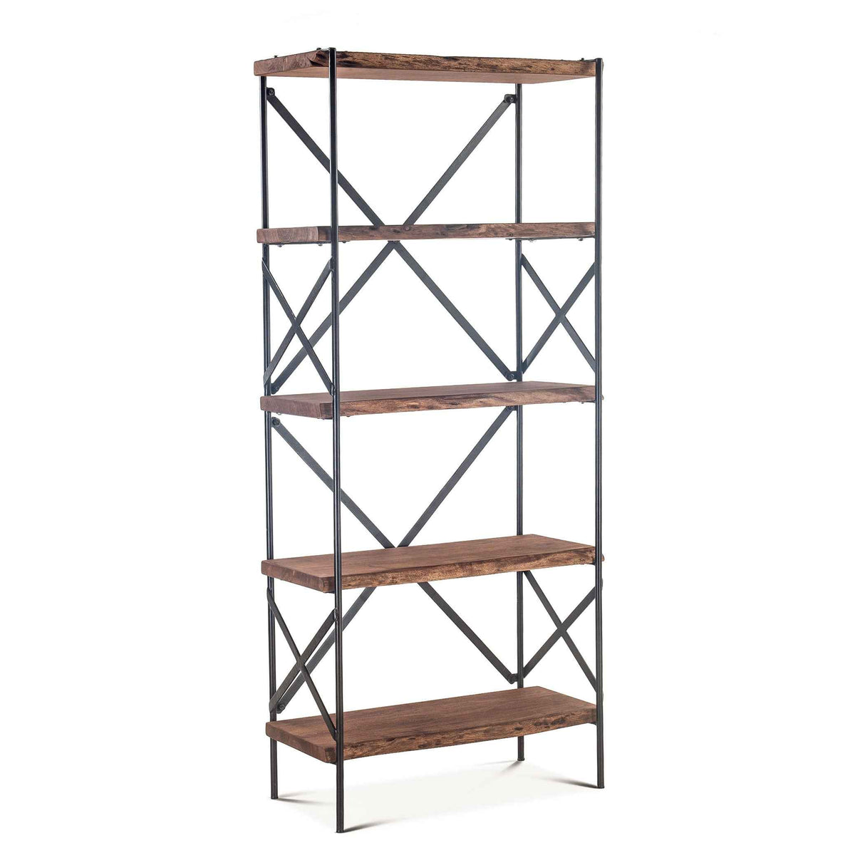 Organic Forge 34" Tall Bookshelf in Raw Walnut by Home Trends & Design at Eve Furniture
