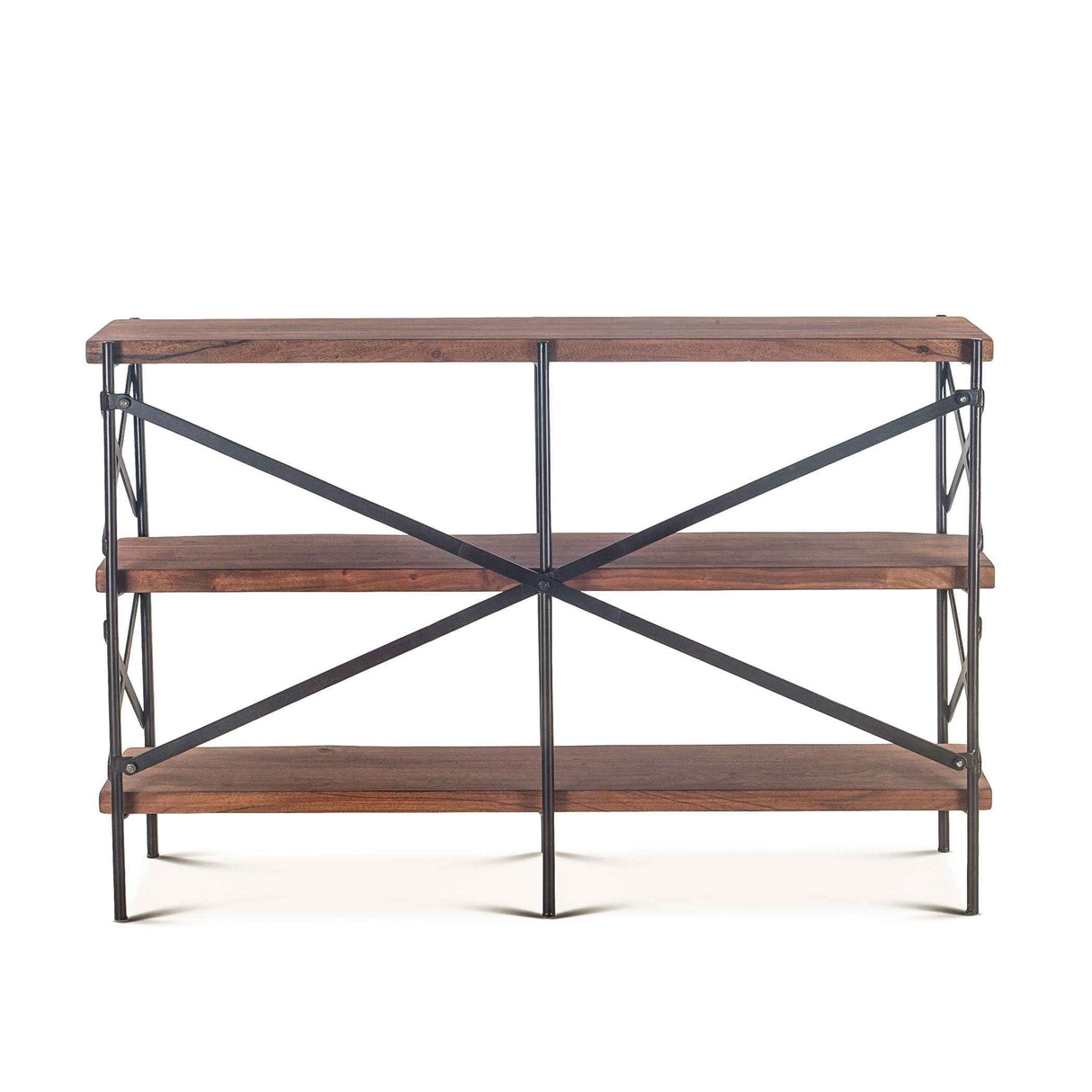 Organic Forge 56" Wide Bookshelf in Raw Walnut by Home Trends & Design at Eve Furniture