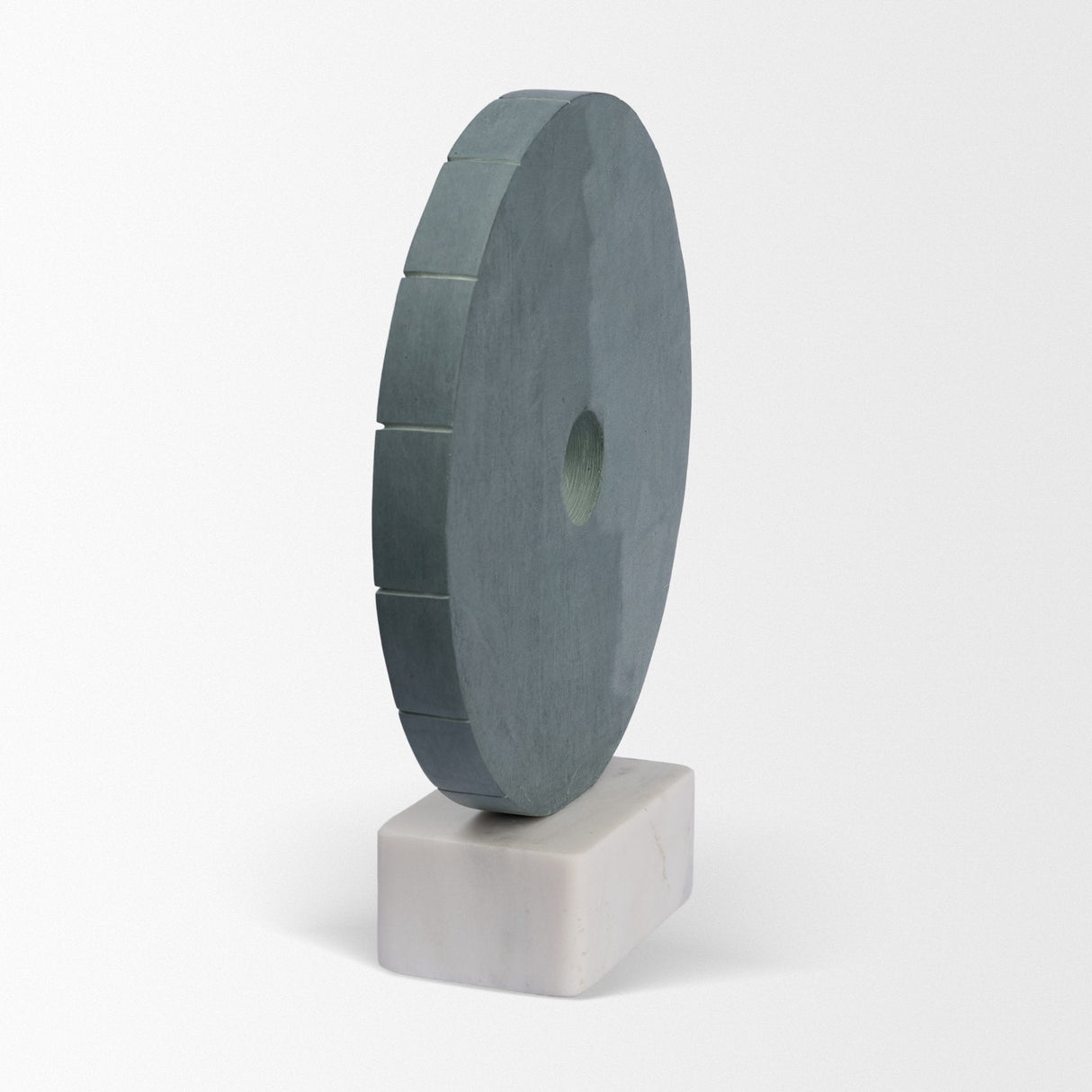 Orin Gray Marble Round Disc Decorative Object by Mercana at Eve Furniture