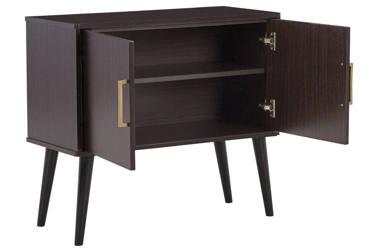 Orinfield Dark Brown Accent Cabinet by Ashley at Eve Furniture