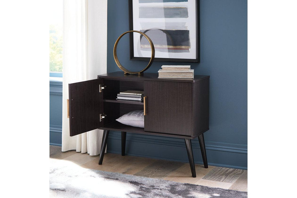 Orinfield Dark Brown Accent Cabinet by Ashley at Eve Furniture