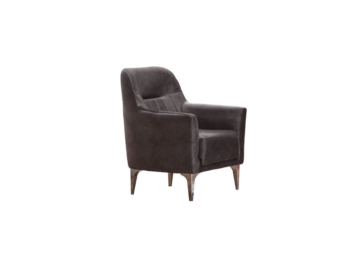 Orion 3-pieces (Sofa & Loveseat & Chair) Livingroom Set in Grey by Furnia at Eve Furniture