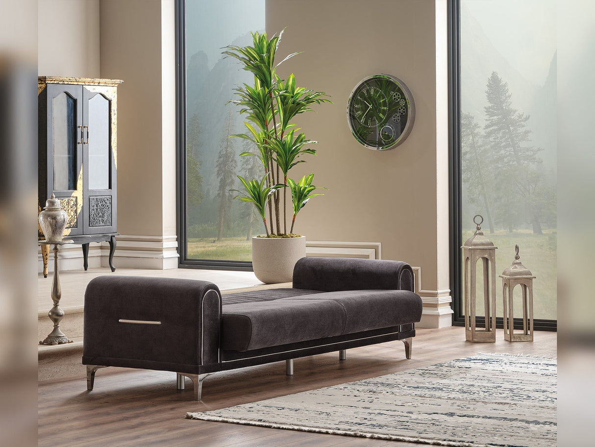 Orion 3-pieces (Sofa & Loveseat & Chair) Livingroom Set in Grey by Furnia at Eve Furniture