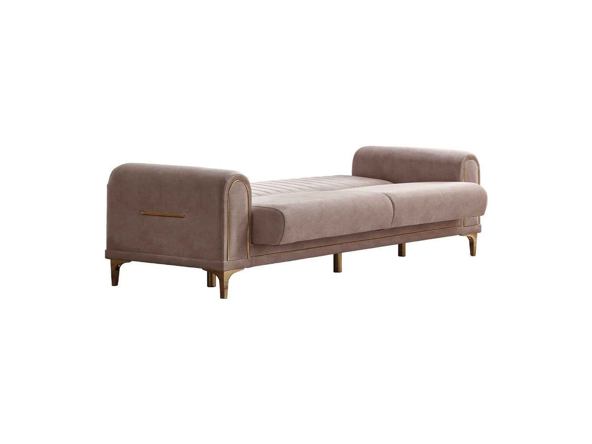 Orion Cream Convertible Sofa by Furnia at Eve Furniture