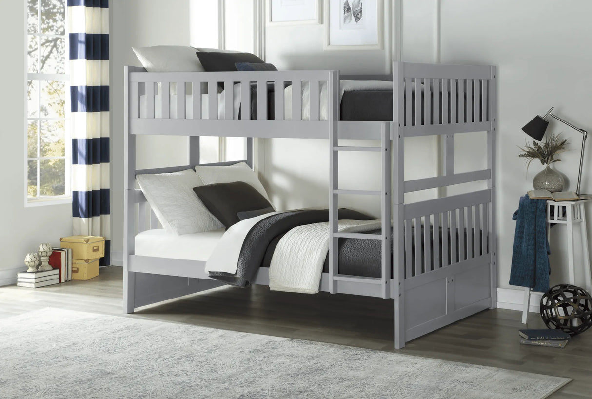 Orion Gray Full/Full Bunk Bed by Homelegance at Eve Furniture